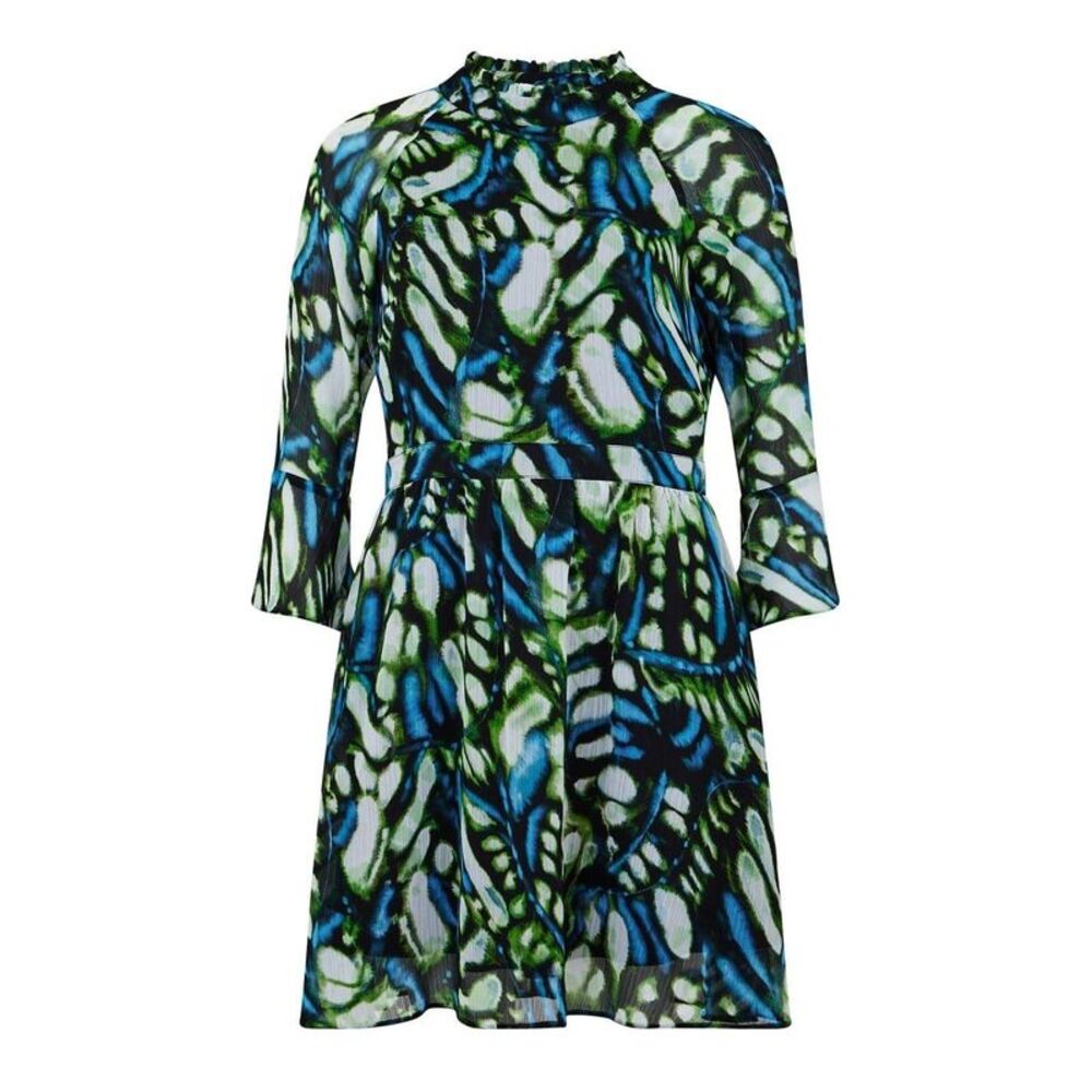 Biba Womens/Ladies High-Neck Skater Dress / Butterfly Green